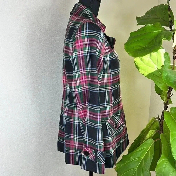 Pendleton Women’s Red Plaid 100% Wool Lined Jacket Coat Shirt Size 8 - Picture 10 of 14